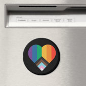 LGBT+pride liefde. Regenboogvlag Magneet (Insitu (Vaatwasser))