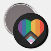 LGBT+pride liefde. Regenboogvlag Magneet (Voorkant / Achterkant)
