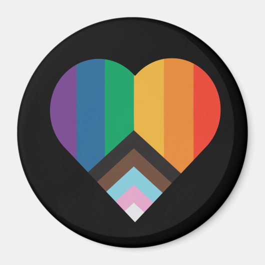 LGBT+pride liefde. Regenboogvlag Magneet (Voorkant)
