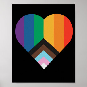 LGBT+pride liefde. Regenboogvlag Poster