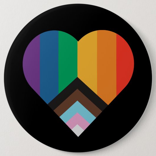 LGBT+pride liefde. Regenboogvlag Ronde Button 6,0 Cm (Voorkant)