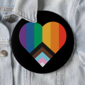 LGBT+pride liefde. Regenboogvlag Ronde Button 6,0 Cm (In situ)