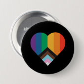 LGBT+pride liefde. Regenboogvlag Ronde Button 7,6 Cm (Voorkant /achterkant)