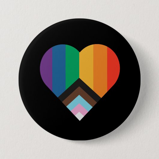 LGBT+pride liefde. Regenboogvlag Ronde Button 7,6 Cm (Voorkant)