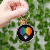 LGBT+pride liefde. Regenboogvlag Sleutelhanger (Hand)