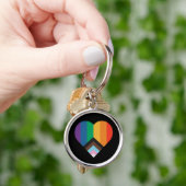LGBT+pride liefde. Regenboogvlag Sleutelhanger (Hand)