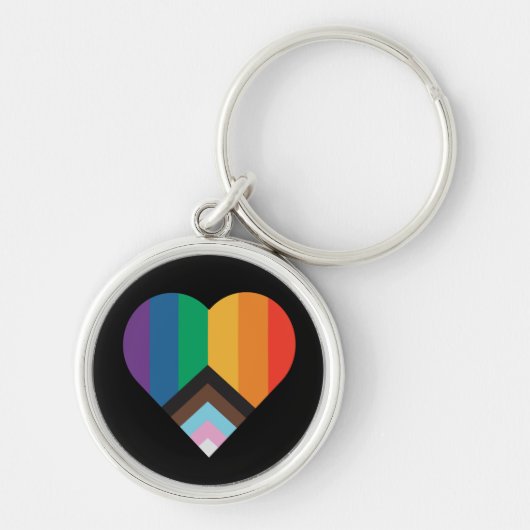 LGBT+pride liefde. Regenboogvlag Sleutelhanger (Voorkant)