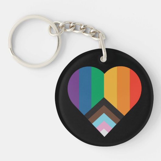 LGBT+pride liefde. Regenboogvlag Sleutelhanger (Voorkant)