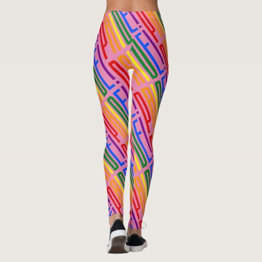 LGBT Pride Love is Love Equality Rainbow Flag Legg Leggings (Achterkant)