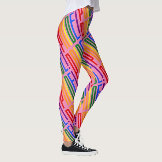 LGBT Pride Love is Love Equality Rainbow Flag Legg Leggings (Rechts)