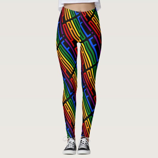 LGBT Pride Love is Love Equality Rainbow Flag Leggings (Voorkant)