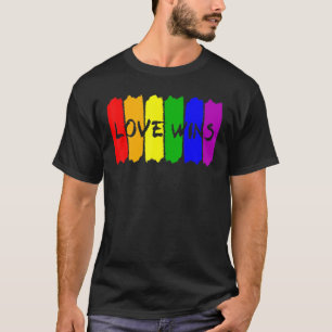 Lgbt Pride Love Wins Rainbow ondersteunt lesbienne T-shirt