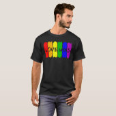 Lgbt Pride Love Wins Rainbow ondersteunt lesbienne T-shirt (Voorkant volledig)