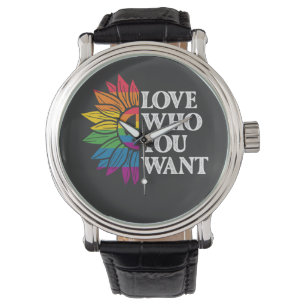 LGBT Pride Love You want Gay Lesbian Horloge