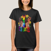 LGBT Pride Maand Hand Zonnebloem Be Kind Teken Lan T-shirt (Voorkant)