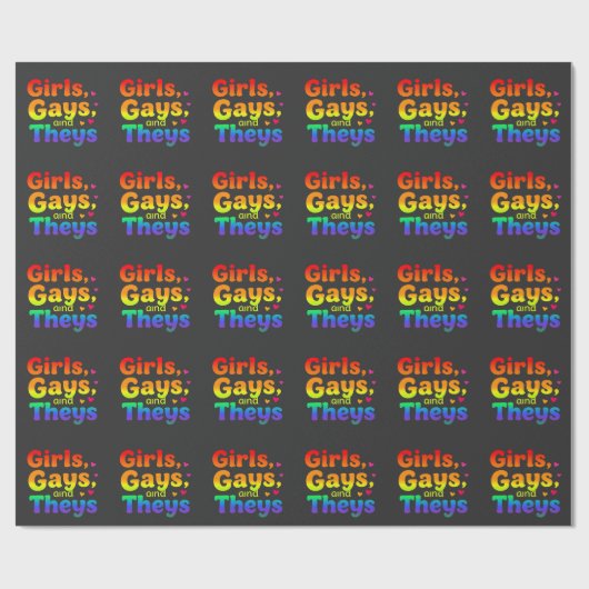 LGBT Pride Maand Inclusie voor Meisjes, Homoseksue Cadeaupapier (Vlak)