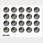 LGBT pride-maand ondersteuning regenboog VS-Amerik Ronde Sticker (Vel)