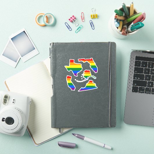 LGBT Pride Maps van staten Sticker (iPad Cover)