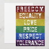 LGBT Pride Moderne Regenboog Strepen Vlag Feestdagenkaart (Voorkant / Achterkant)