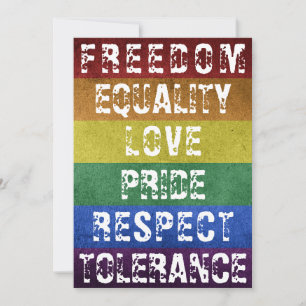 LGBT Pride Moderne Regenboog Strepen Vlag Feestdagenkaart