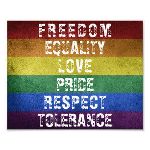 LGBT Pride Moderne Regenboog Strepen Vlag Foto Afdruk