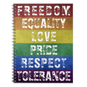 LGBT Pride Moderne Regenboog Strepen Vlag Notitieboek
