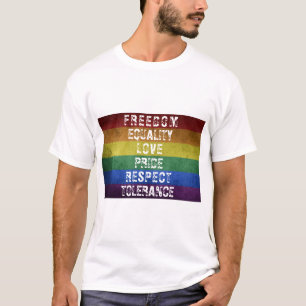 LGBT Pride Moderne Regenboog Strepen Vlag T-shirt