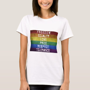 LGBT Pride Moderne Regenboog Strepen Vlag T-shirt