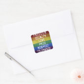 LGBT Pride Moderne Regenboog Strepen Vlag Vierkante Sticker (Envelop)