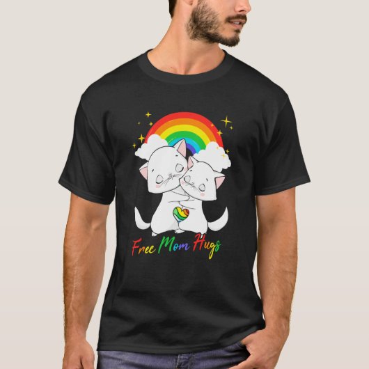 LGBT Pride Month Free Mom Hugs T-shirt (Voorkant)