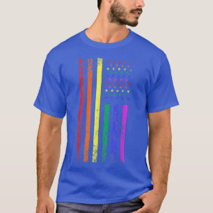 LGBT Pride Month-ondersteuning met regenboog VS-VS T-shirt