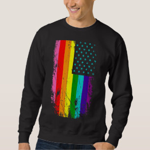LGBT Pride Month-ondersteuning met regenboog VS-VS Trui