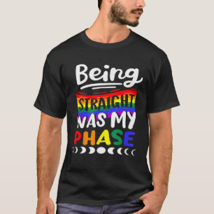 LGBT Pride Month Regenboog Het Rechtdoor Zijn Was  T-shirt