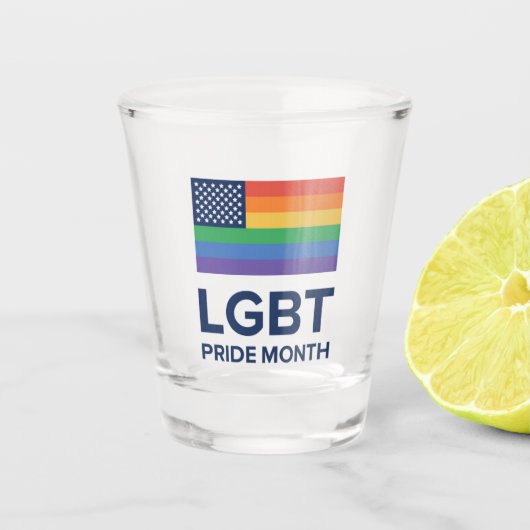 LGBT Pride Month | Verenigde Staten Shot Glas (Voorkant)