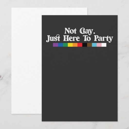 LGBT Pride niet hier alleen maar om partijsteun te Kaart (Voorkant / Achterkant)