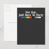 LGBT Pride niet hier alleen maar om partijsteun te Uitnodiging Briefkaart (Voorkant / Achterkant)
