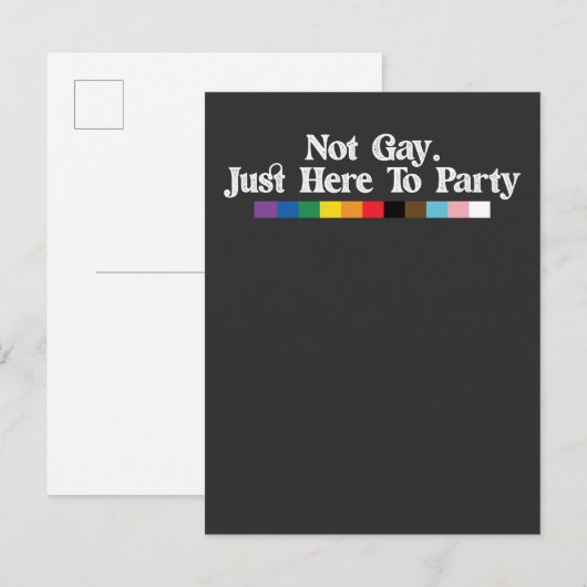 LGBT Pride niet hier alleen maar om partijsteun te Uitnodiging Briefkaart (Voorkant / Achterkant)
