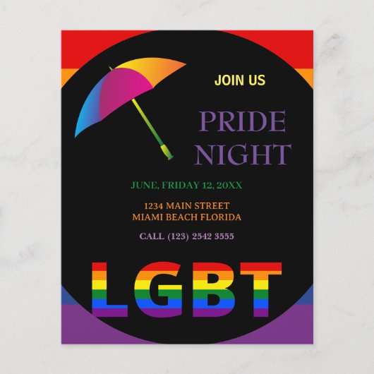 LGBT Pride Night Flyer (Voorkant)