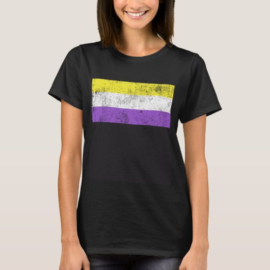 LGBT Pride Nonbinary vlag niet Binair T-shirt (Voorkant)