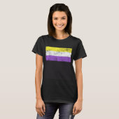 LGBT Pride Nonbinary vlag niet Binair T-shirt (Voorkant volledig)