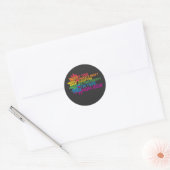 LGBT Pride Ouders die me nu toelaten dat je moeder Ronde Sticker (Envelop)