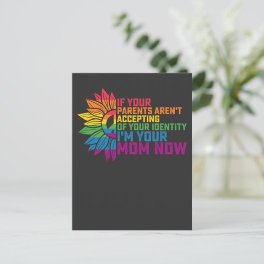 LGBT Pride Ouders die me nu toelaten dat je moeder Uitnodiging Briefkaart (Staand voorkant)