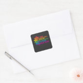 LGBT Pride Ouders die me nu toelaten dat je moeder Vierkante Sticker (Envelop)