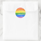 LGBT Pride Paint Ronde Sticker (Tas)