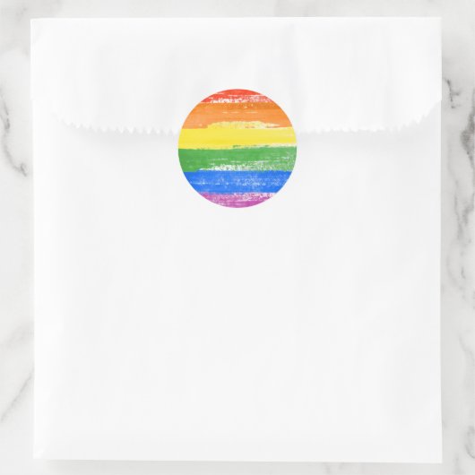 LGBT Pride Paint Ronde Sticker (Tas)