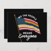 LGBT Pride Parade Wij, het volk, bedoelen iedereen Briefkaart (Voorkant / Achterkant)