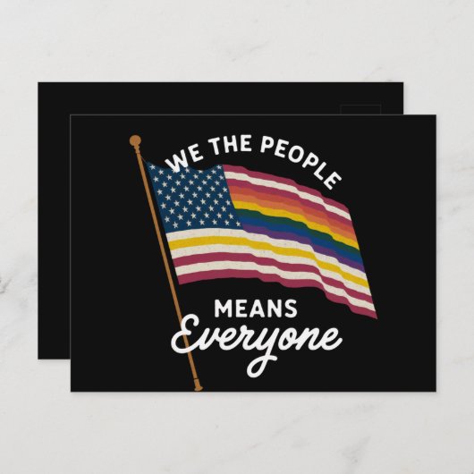 LGBT Pride Parade Wij, het volk, bedoelen iedereen Briefkaart (Voorkant / Achterkant)