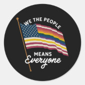 LGBT Pride Parade Wij, het volk, bedoelen iedereen Ronde Sticker (Voorkant)
