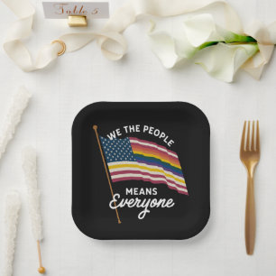 LGBT Pride Parade Wij Mensen Betekent Iedereen  Papieren Bordje