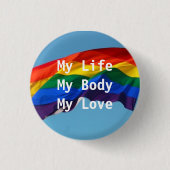 LGBT Pride Pin Ronde Button 3,2 Cm (Voorkant)